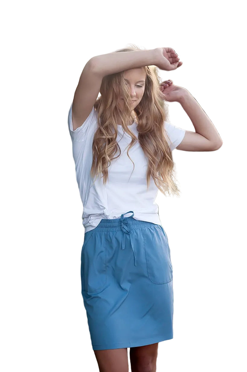 DT BREEZE Sporty Skirt in Sky Blue