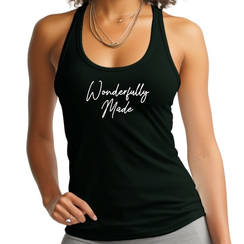 Womens Fitness Tank Top Graphic T-shirt Wonderfully Made