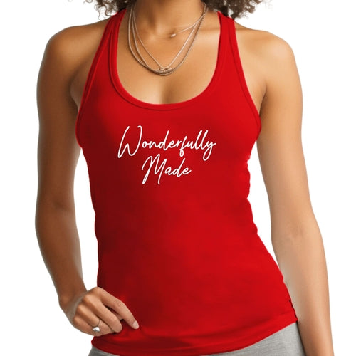 Womens Fitness Tank Top Graphic T-shirt Wonderfully Made