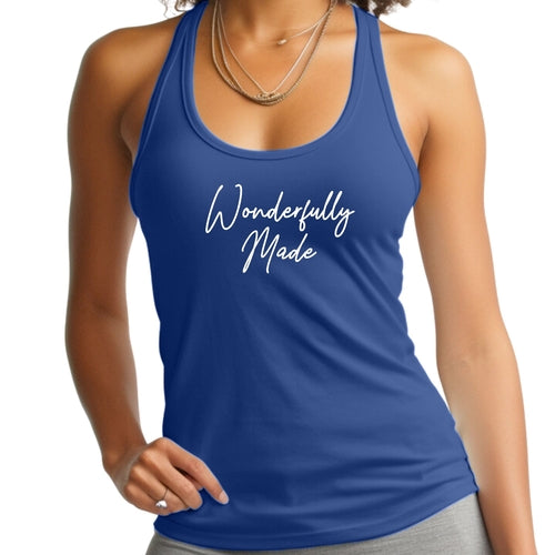 Womens Fitness Tank Top Graphic T-shirt Wonderfully Made