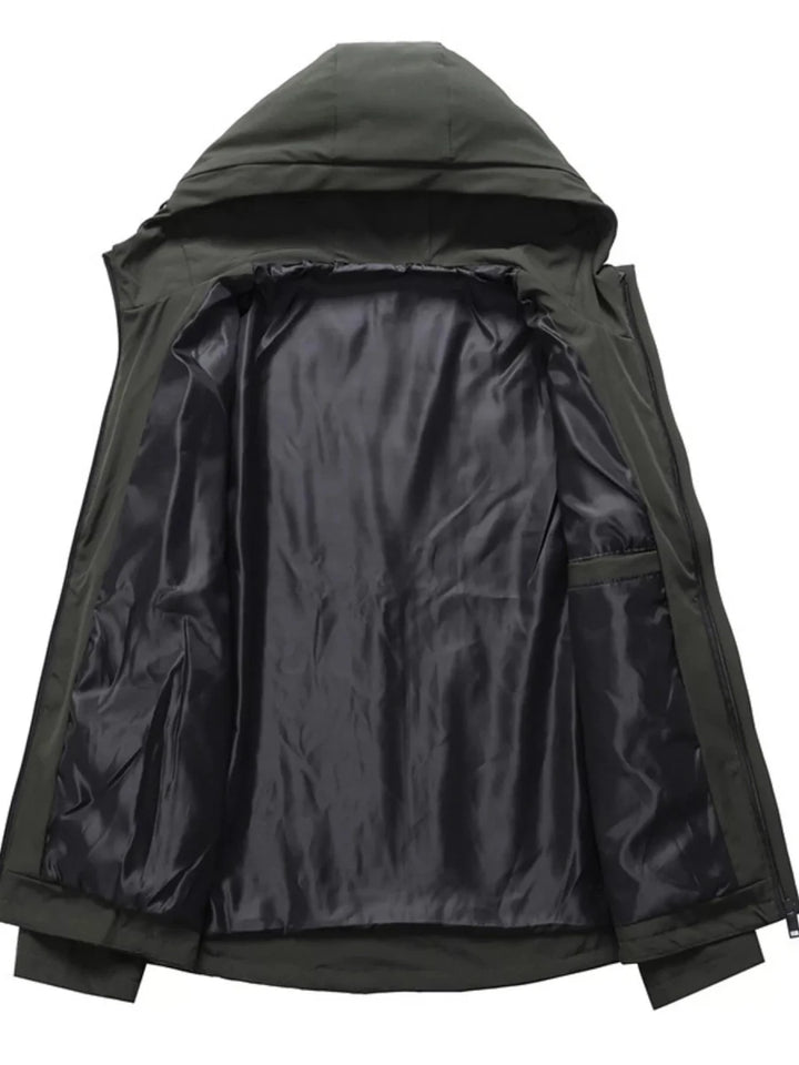 Zippered Nylon Jacket with Pockets - Lightweight & Versatile - cas7m